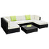 7 Pc Modular Outdoor Setting Sofa Lounge Set Patio Furniture Rattan Black Storage Cover